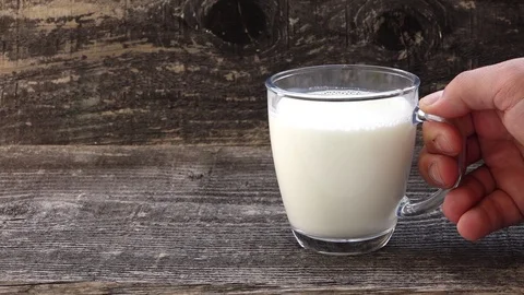 Glass Milk Stock Footage 105812257