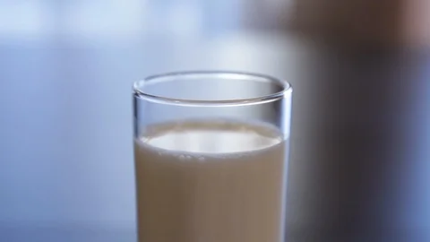 A glass of milk. Stock Footage 112538550