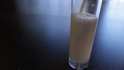 A glass of milk. Stock Footage 112538858
