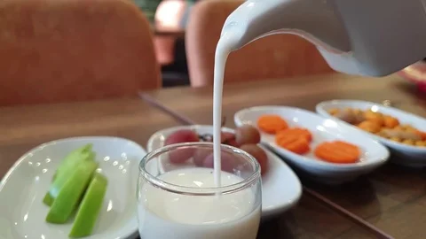Glass of milk Video stock 117213871