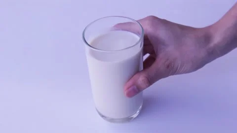 A glass of milk HD Stock-Footage 176138162