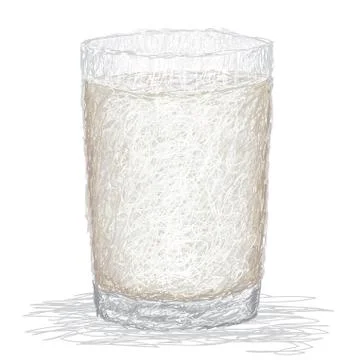 Glass of milk Stock Illustration