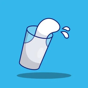 A Glass of Milk Stock Illustration