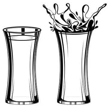 Glass of milk Stock Illustration
