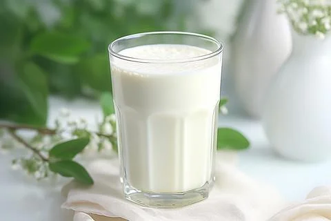 Glass of milk Stock Photos
