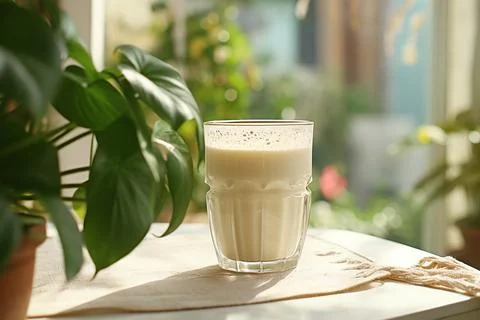 Glass of milk Stock Photos