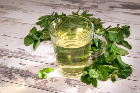 Glass of Mint Tea Stock Photos