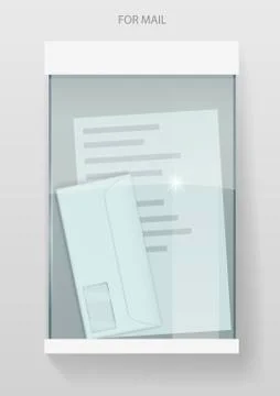 Glass modern mailbox Stock Illustration