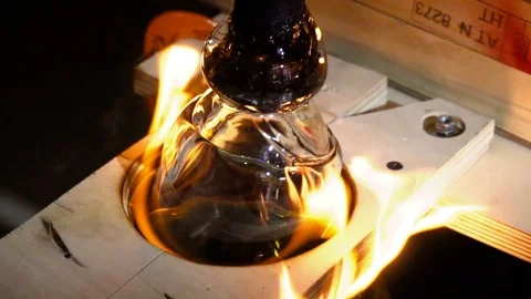 Glass molding, a shape process Stock Footage 108991854