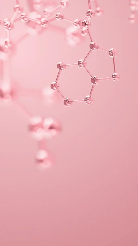 Glass Molecule Structure for Cosmetic Science 스톡 동영상 344916412