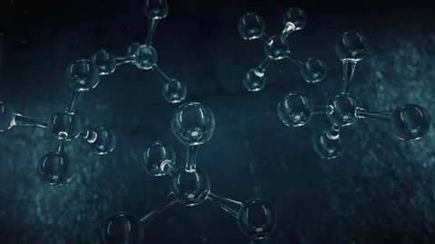 Glass Molecules animation.Pink Video stock 82619464