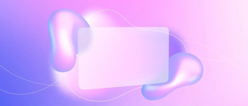 Glass morphism abstract gradient background design Stock Illustration
