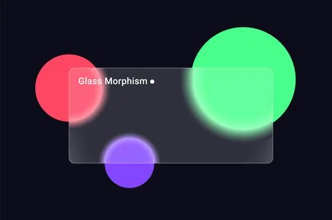 Glass morphism blur gradient 3d screen transparent vector background Stock-Illustration