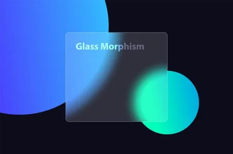 Glass morphism blur gradient 3d screen transparent vector background Stock Illustration