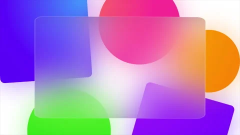 Glass Morphism effect, circle design, glass background Stock Footage 245065840