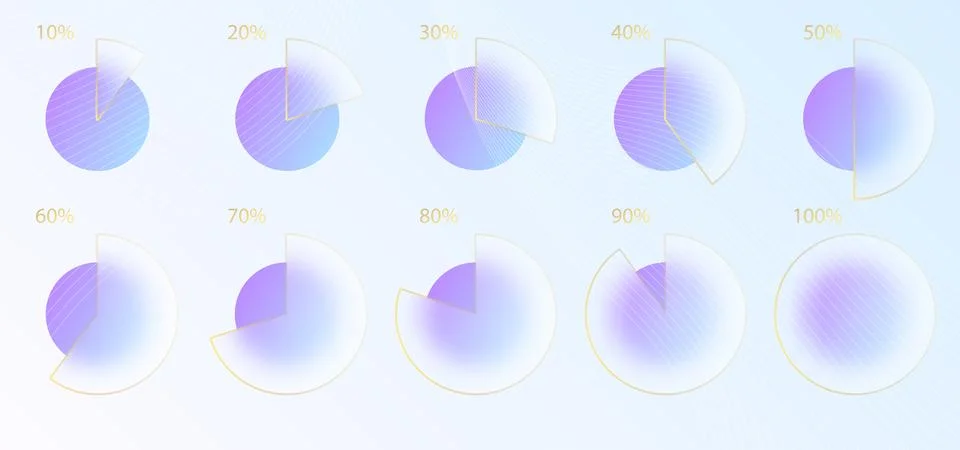 Glass morphism effect. Set of transparent frosted acrylic Stock Illustration