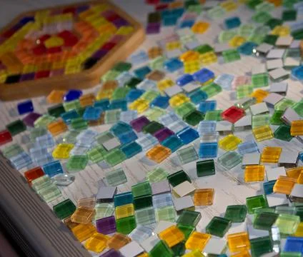 Glass mosaic background. Background. Stock Photos