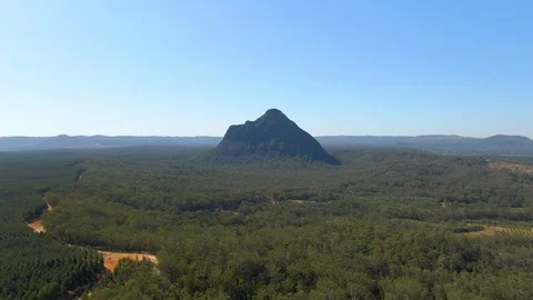 Glass Mountains, aerial pull away to extreme wide shot Stock Footage 121972088