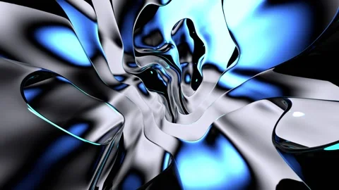 Glass mountains background grey with blue VJ loop animation0001-0300 Stock Footage 344384223