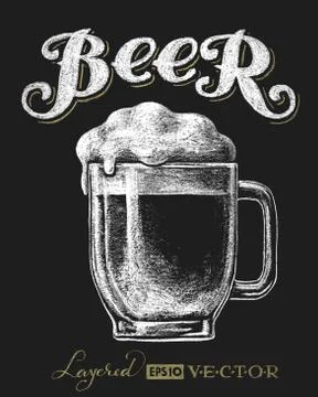 Glass mug with beer Stock-Illustration