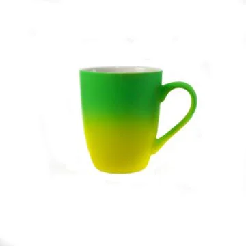 Glass mug with stripes and color separation Stock Photos