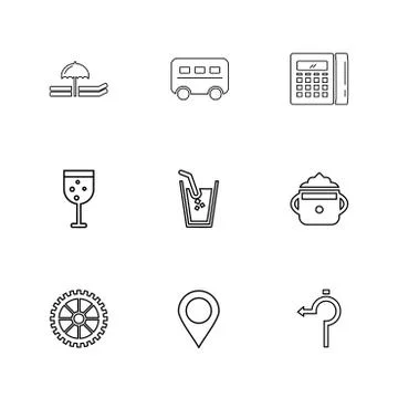 Glass , navigation , calculator , multimedia , camera , user interface  , tec 스톡 일러스트