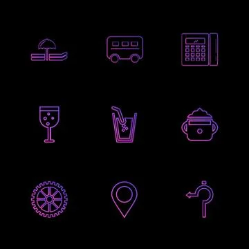 Glass , navigation , calculator , multimedia , camera , user interface  , tec 스톡 일러스트