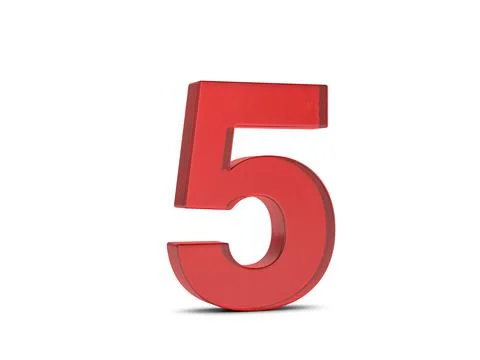 Glass number Five Stock Illustration