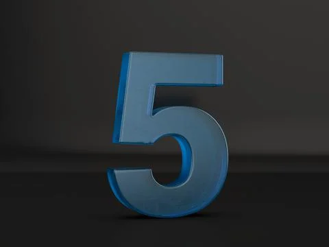 Glass number Five Stock Illustration