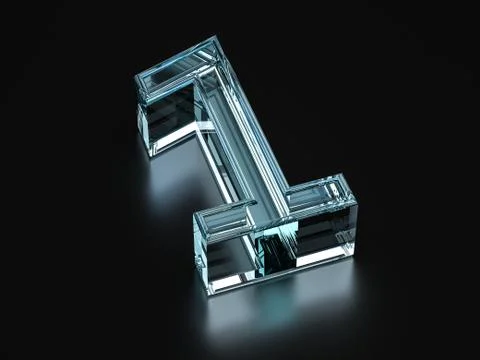 Glass number one Stock Illustration