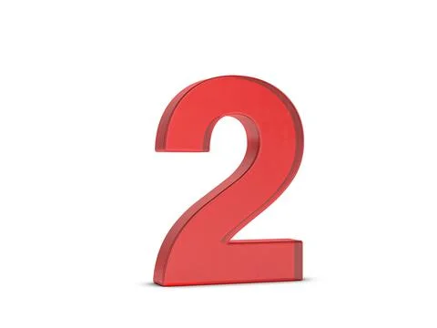 Glass number Two Stock Illustration