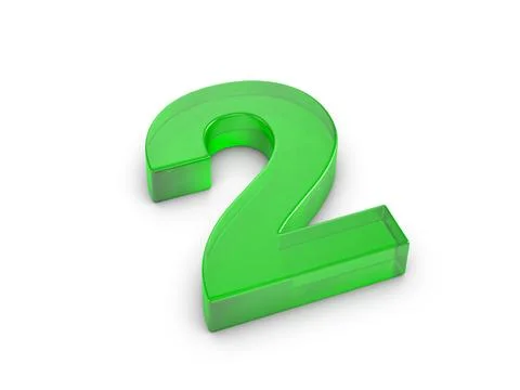 Glass number Two Stock Illustration