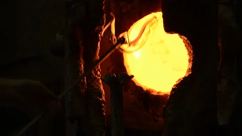 Glass oven making 스톡 동영상 168304444