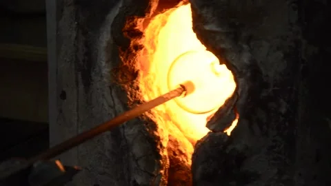 Glass oven making 스톡 동영상 168304651