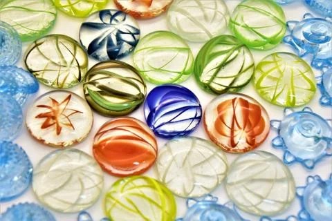 Glass pebbles Stock Photos
