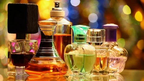 Glass Perfume Bottle studio Stock Footage 89410538