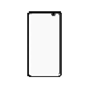 Glass phone screen protector pixel art vector illustration Ilustración de archivo