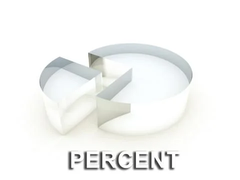 Glass Pie Chart Stock Illustration