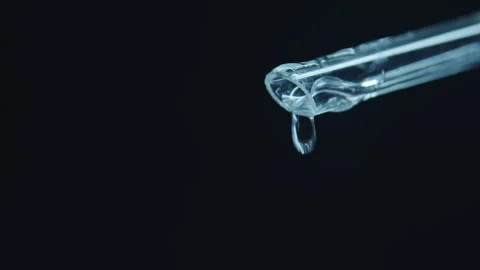 A glass pipette in close-up. Stock Footage 242806893