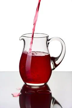 Glass pitcher, isolated. Stock Photos