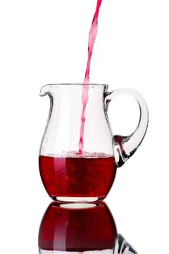 Glass pitcher, isolated. Stock Photos