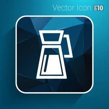 Glass pitcher logo  vector icon compote juice Illustrazione stock
