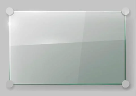 Glass plate on the wall Stock Illustration