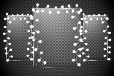 Glass plates are installed. Vector glass banners on a transparent background Illustrazione stock