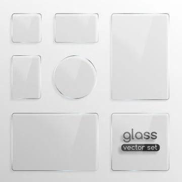 Glass plates set Stock Illustration