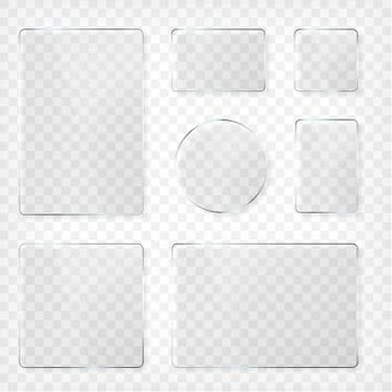 Glass plates set Stock Illustration