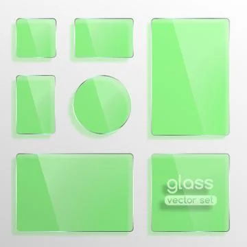 Glass plates set Stock Illustration
