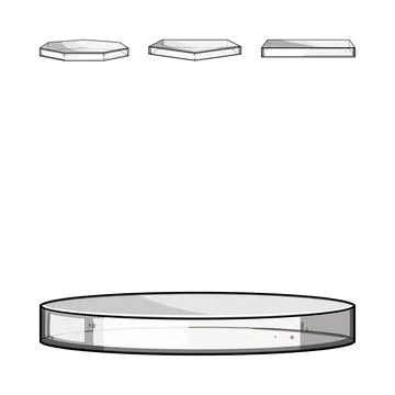 Glass platform display empty transparent podium elements イラスト素材