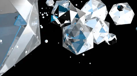 Glass Platonics Oscilating Refracting Light Stock Footage 40104126