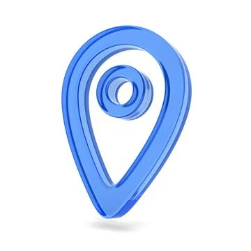 Glass pointer marker on white background. Isolated 3D illustration Illustrazione stock